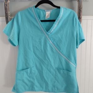 Blue scrub top